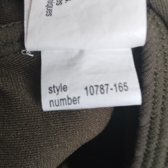 Seafolly Inka Rib Lace Up Maillot One Piece Swimsuit Dark Olive Women's US 12 - Picture 8 of 8